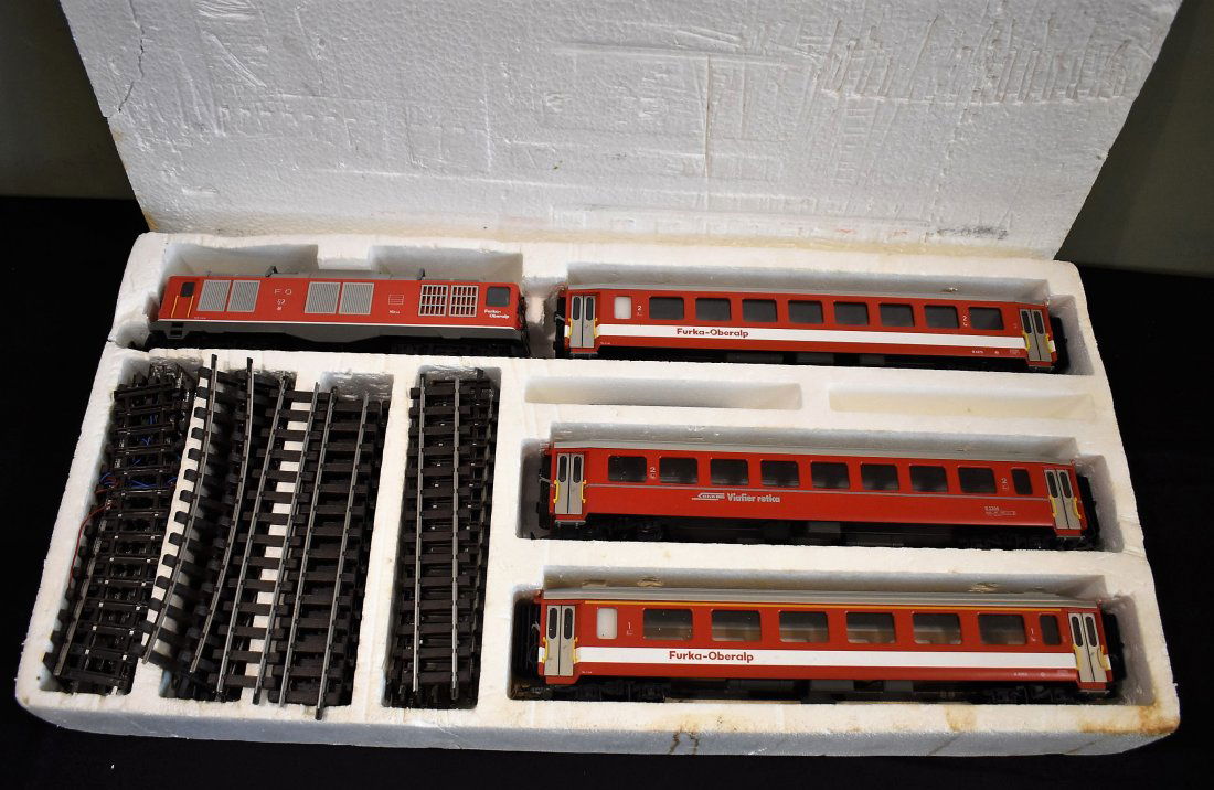 FAMA Swiss RhB HOm Scale Passenger Set: FAMA Switzerland RhB HOm Scale Passenger Set FO. Includes everything shown.