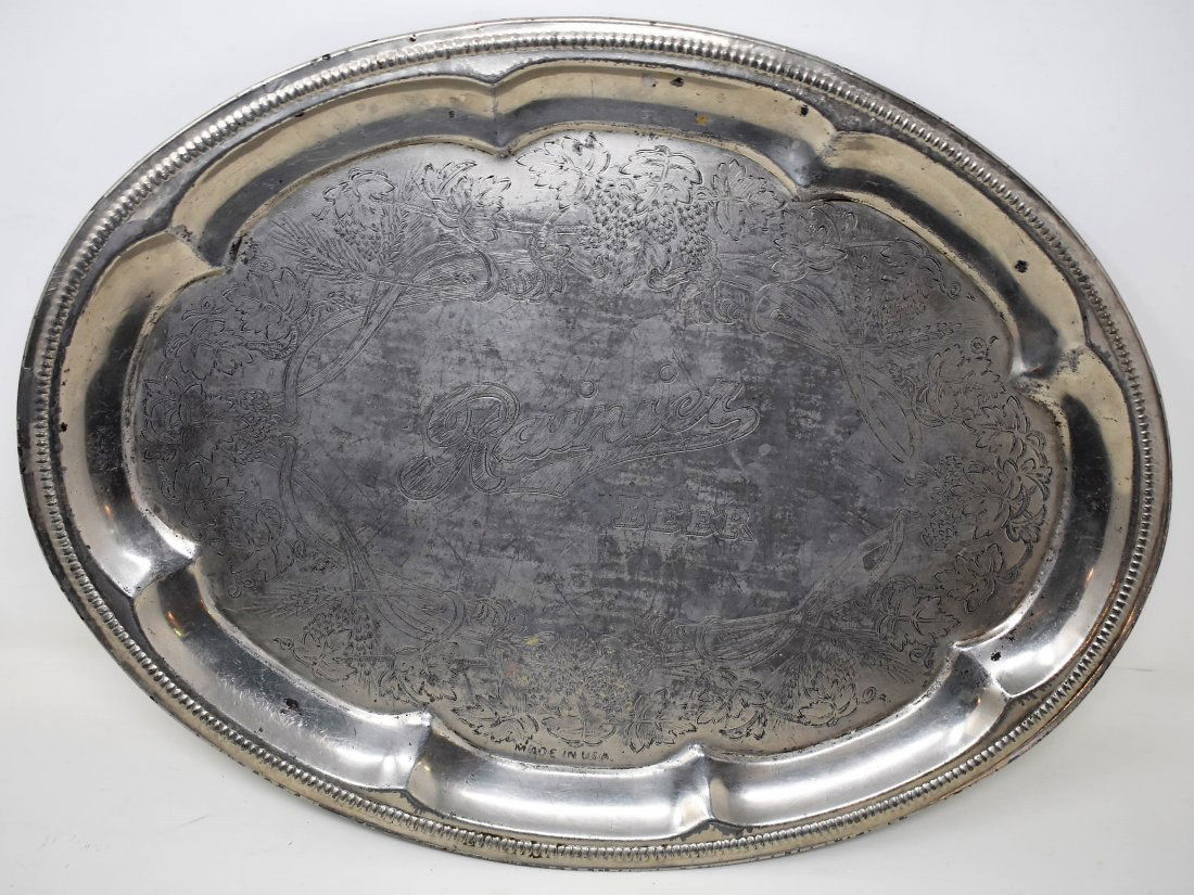 Vintage Ranier Beer Silver Plate Beer Tray (1 of 3)