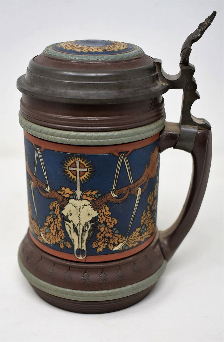 Mettlach 1/2 Liter Inlay Beer Stein #2813 (1 of 6)