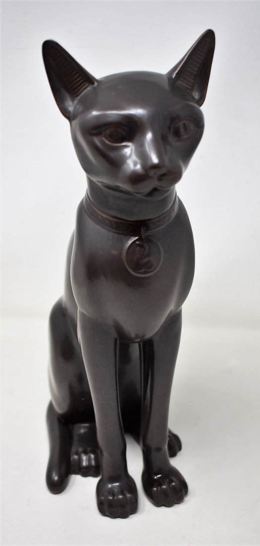 Lladro 2130 Egyptian Cat Matte Finish: Lladro 2130 Egyptian Cat in a Matte Finish, measures 13.5" tall