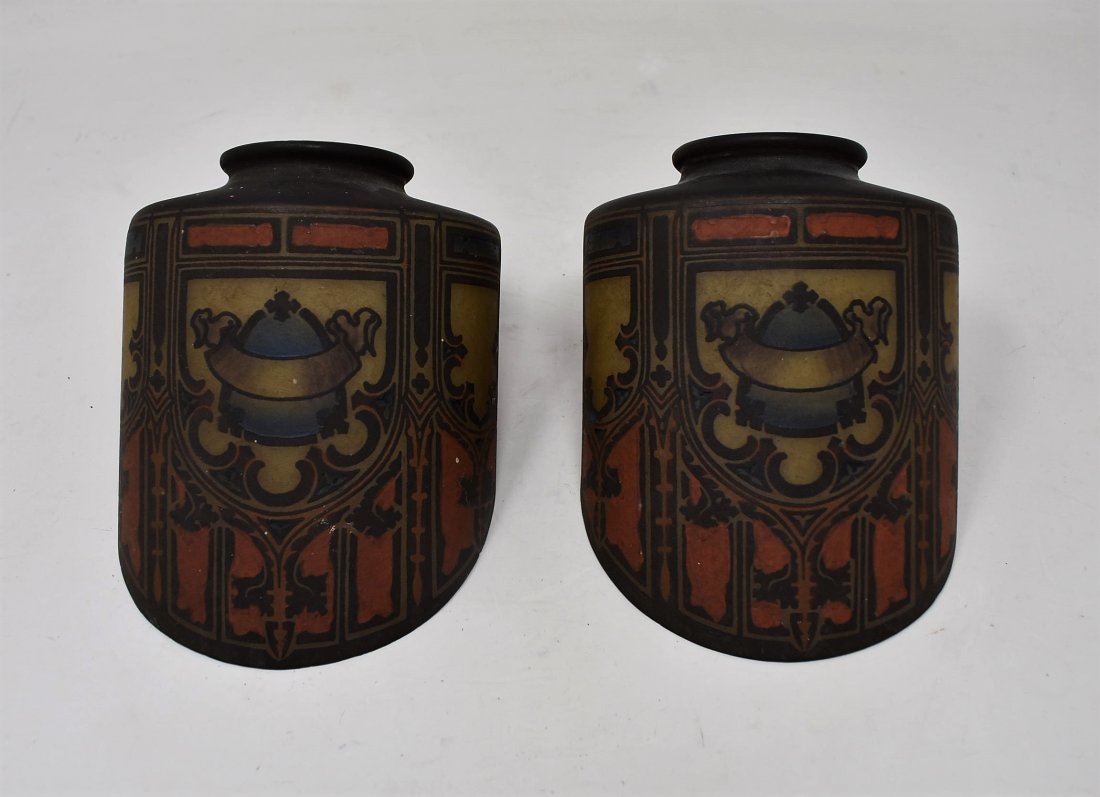 Pair of Unusual Vintage Light Shades Deco (1 of 4)
