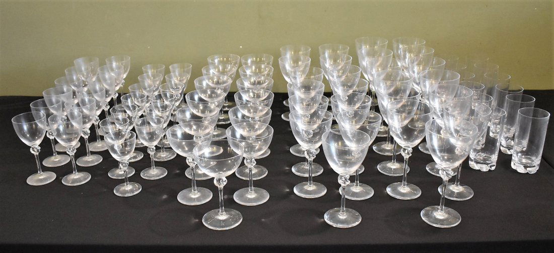 76 pc. Vintage Daum France Crystal Stemware Set (1 of 7)
