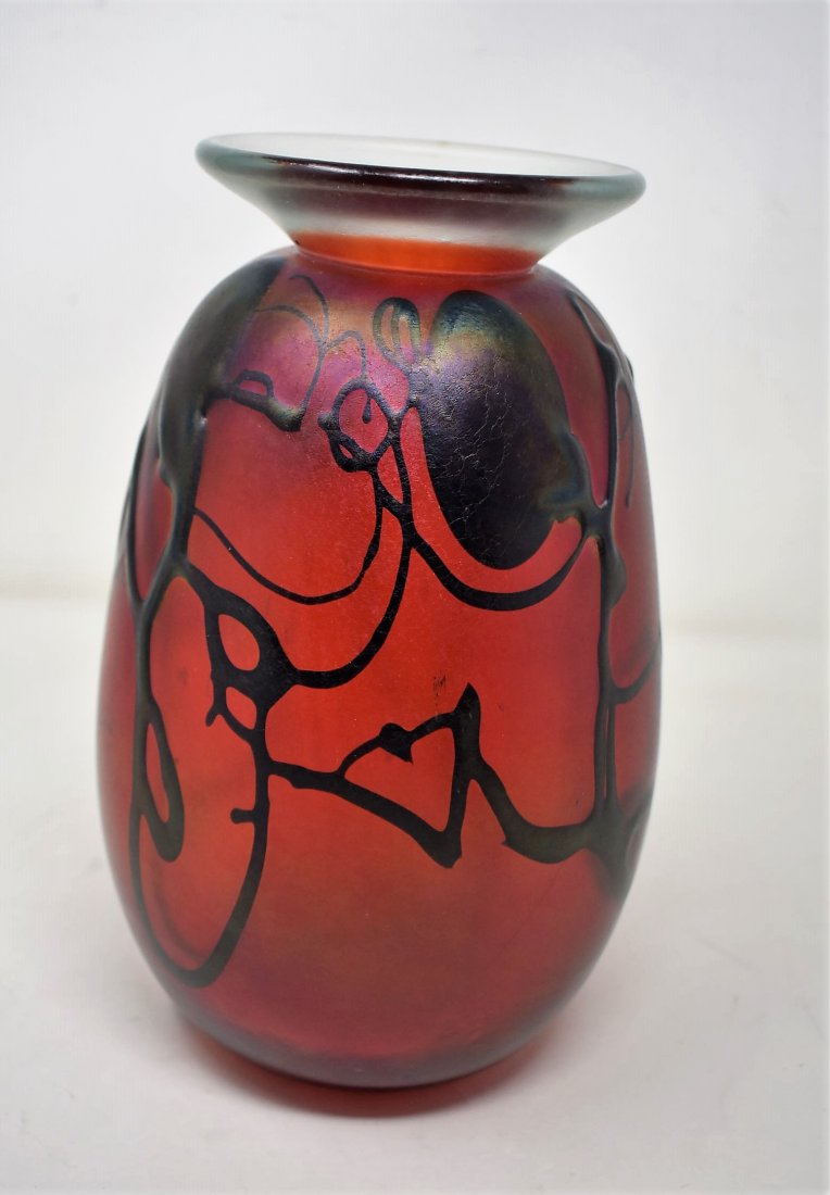 Kent Ipsen Large Art Glass Vase (1 of 5)