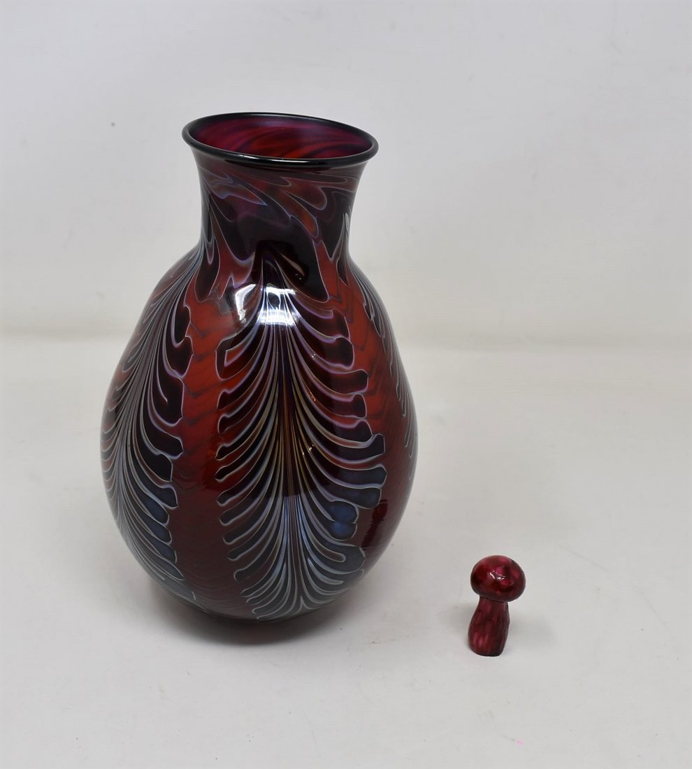2 Pieces Charles Lotton Red Art Glass (1 of 7)
