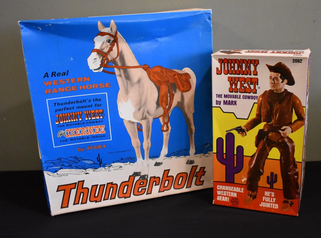 Vintage Marx Johnny West & Thunderbolt in Boxes (1 of 4)