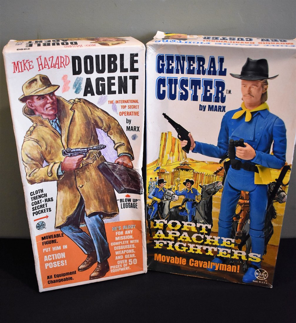 Vintage Marx Dolls Mike Hazard & Gen. Custer in Box (1 of 5)