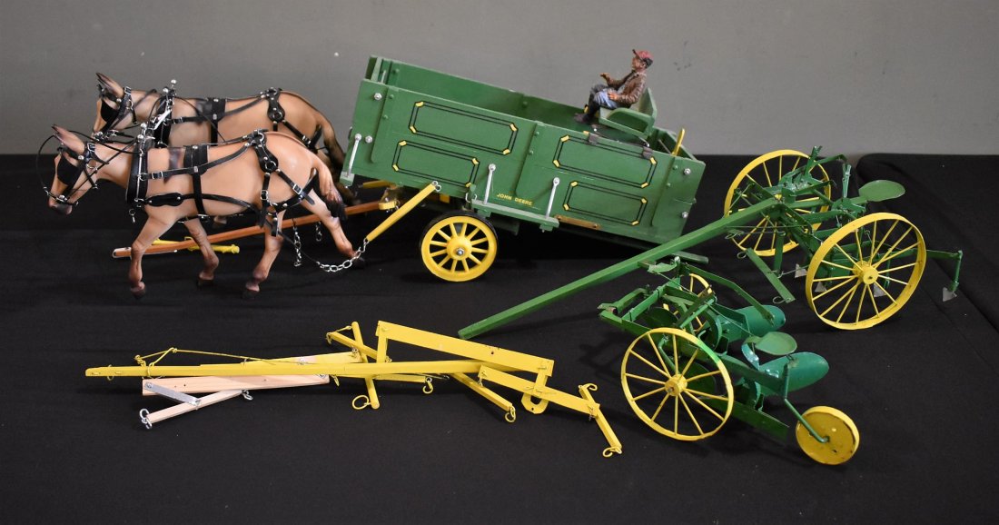 Breyer Horses with John Deer Implements, tack (1 of 5)