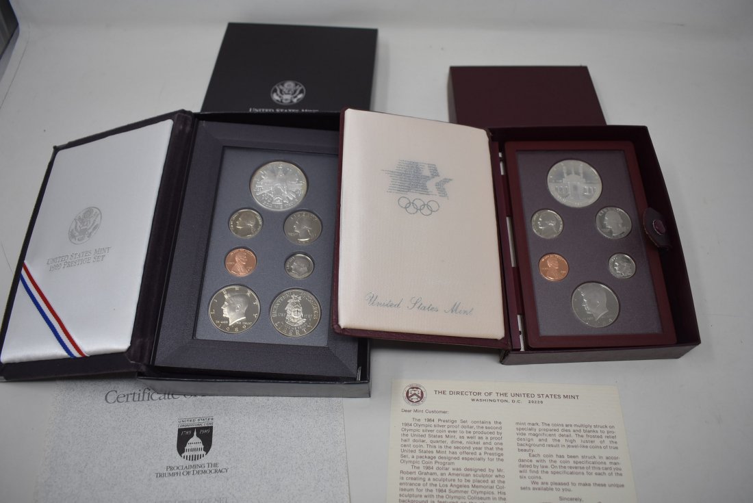 2 U.S. Prestige Coin Sets 1984 & 1989 (1 of 3)