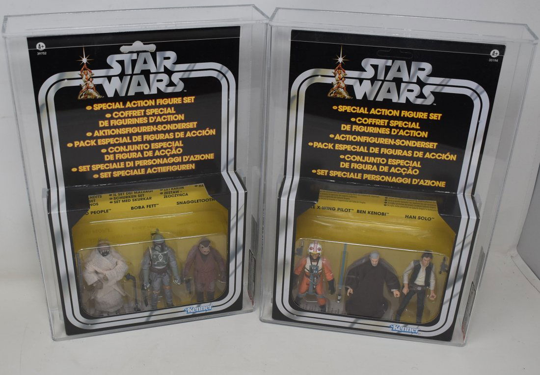 2- 2011 Star Wars 3-pack European Box AFA 90 (1 of 3)