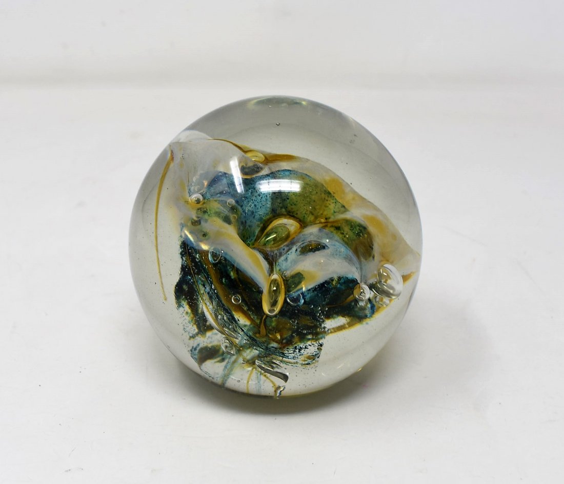 Large Kent Ipsen Art Glass Paperweight (1 of 4)