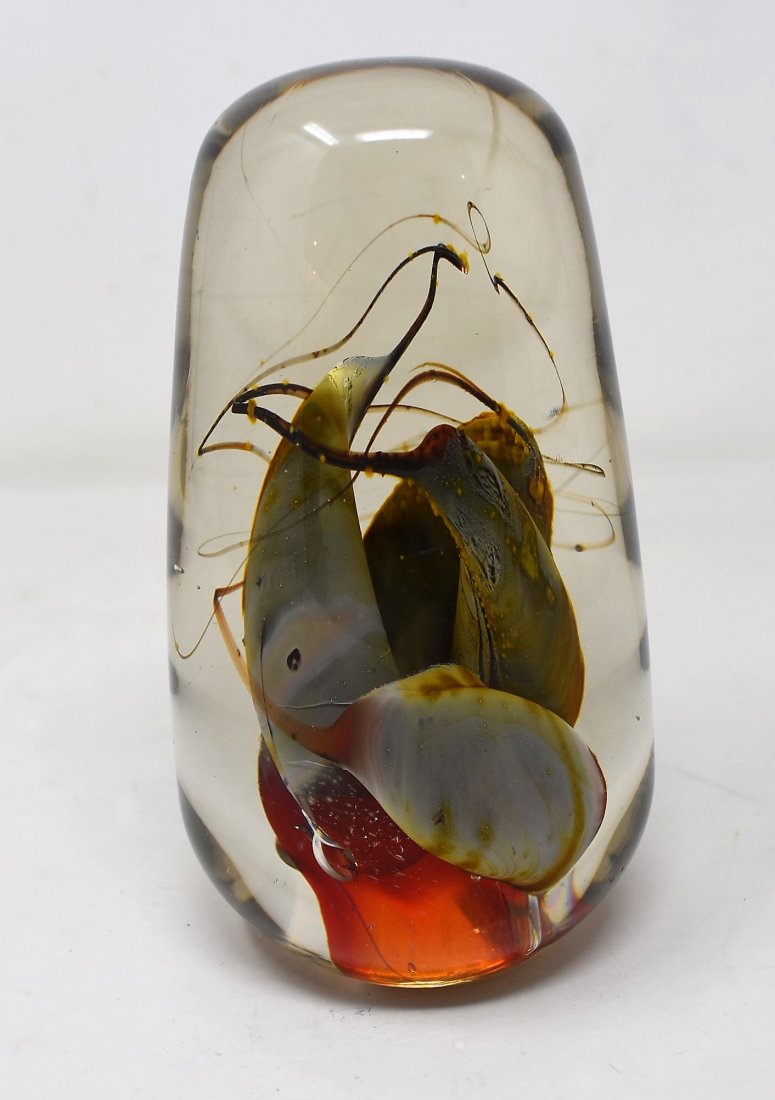 RARE Kent Ipsen 1978 Large Art Glass Paperweight (1 of 5)