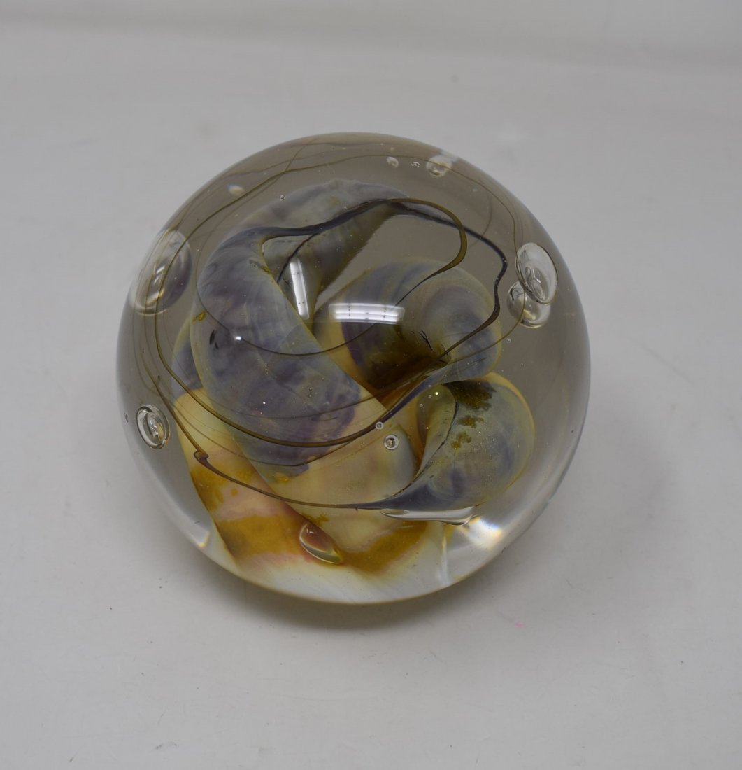 1978 Ipsen Magnum Art Glass Paperweight (1 of 4)