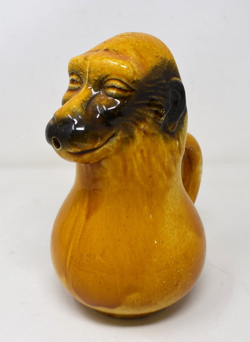 Majolica Pottery Monkey Pitcher Old Sarreguemines (1 of 4)