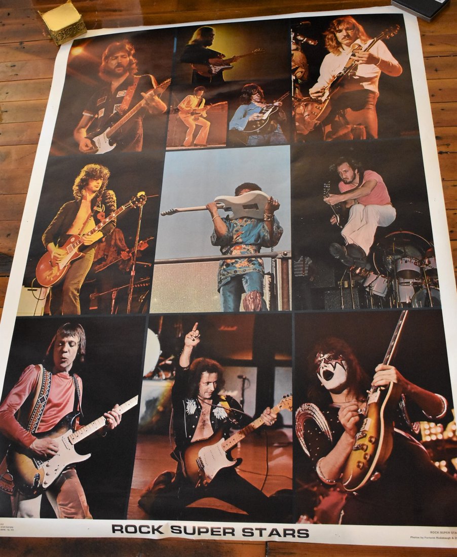 Vintage 1976 "Rock Superstars #1" Poster Large (1 of 6)