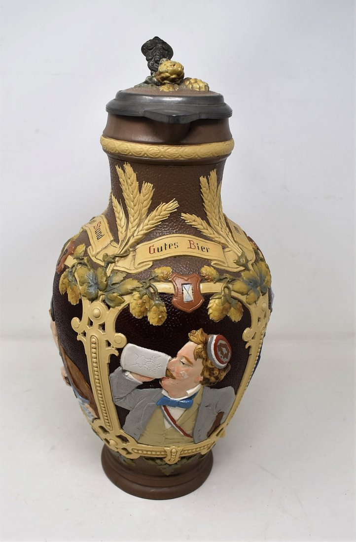 Mettlach #1736 Full Color 3 Liter Beer Stein (1 of 10)