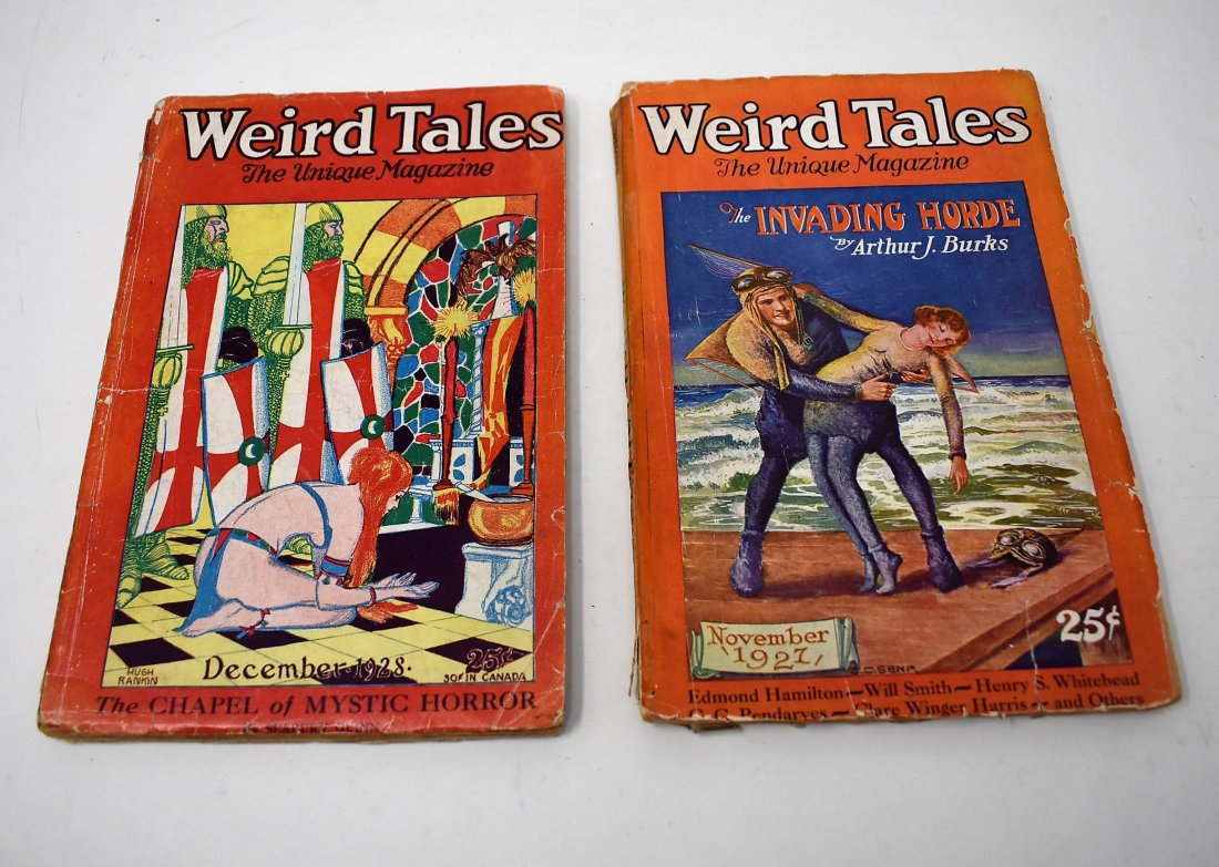 2 Weird Tales Magazines 1927 & 1928 (1 of 5)