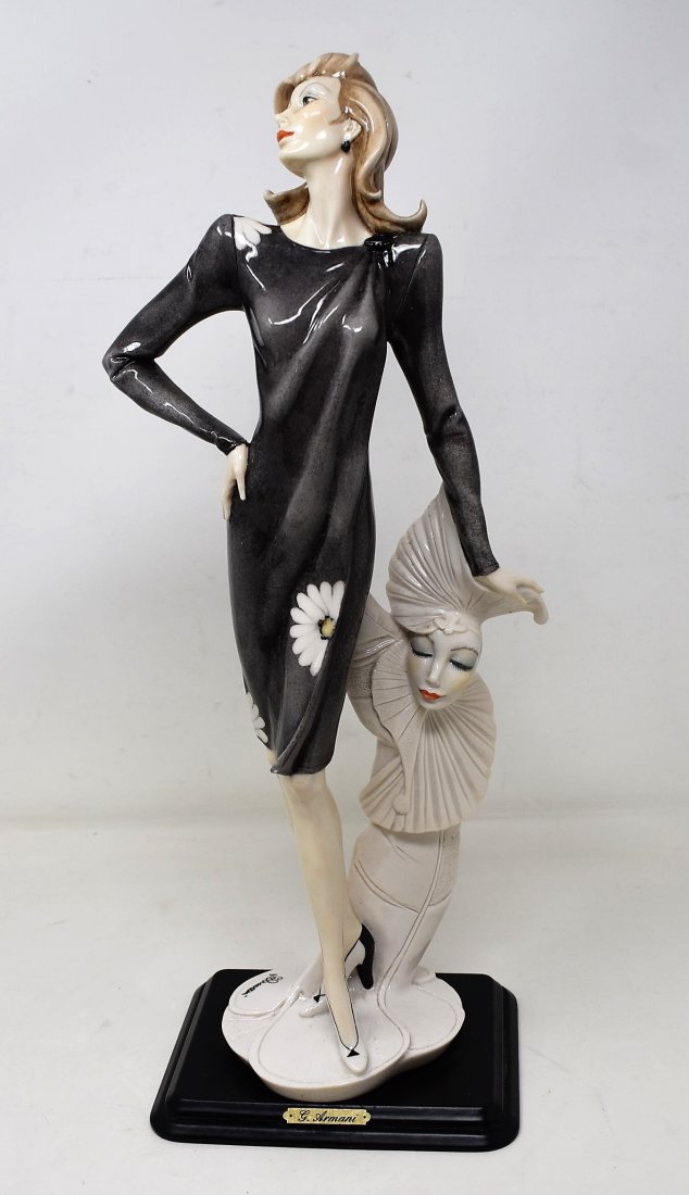 Large Giuseppe Armani Figure "Lady with Mask": 1990 Etruscan Arte Giuseppe Armani Figure "Lady with Mask". It measures 16" tall and comes in excellent condition.