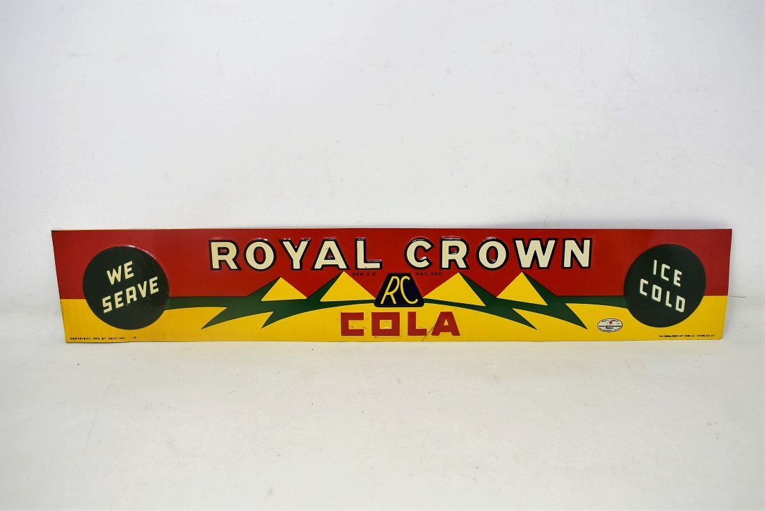 Vintage Royal Crown Soda Cola RC Embossed Tin Sign (1 of 4)