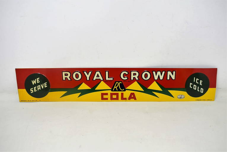Vintage Royal Crown Soda Cola RC Embossed Tin Sign (0016) on Jan 14