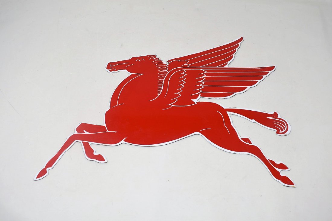 Small Porcelain Pegasus Sign (1 of 3)