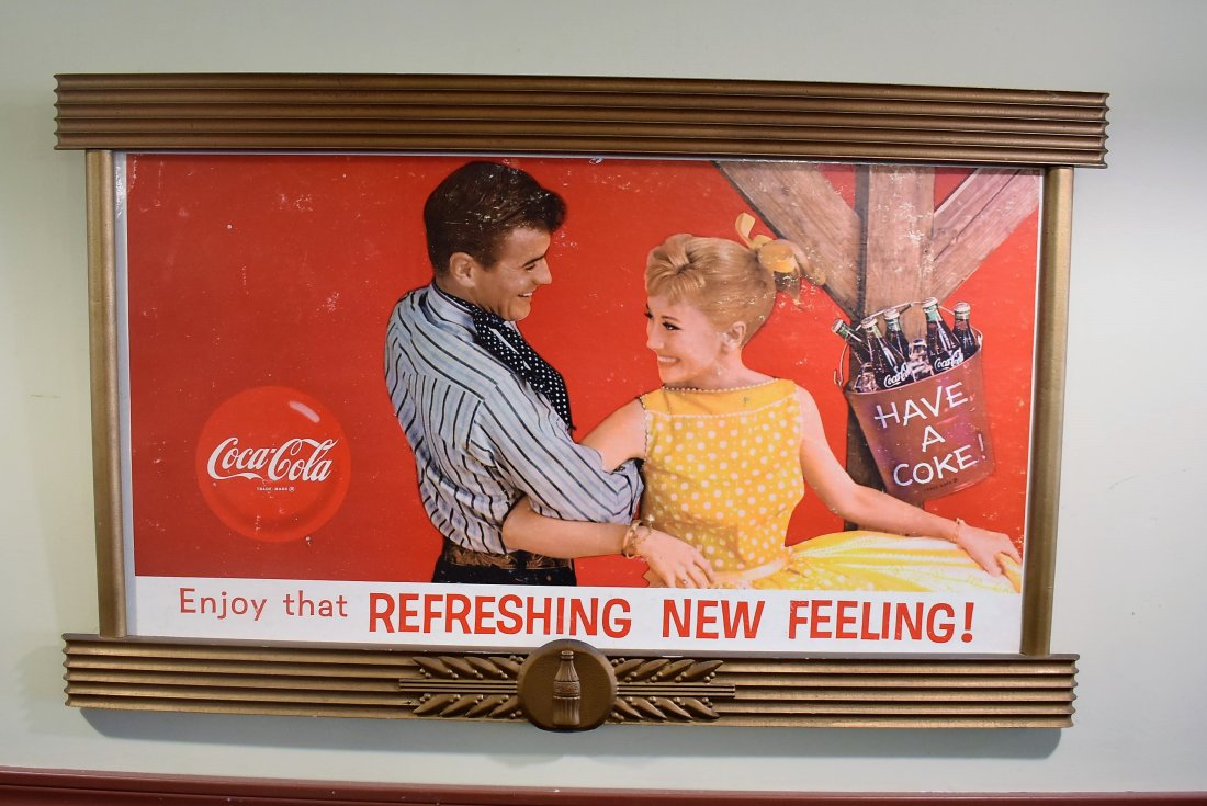 Vintage Coca-Cola 2-Sided Framed Sign (1 of 5)
