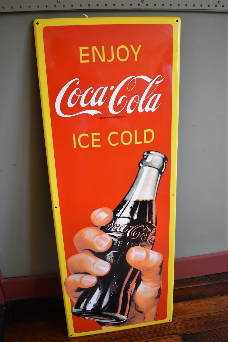 Large Vintage Porcelain Coca-Cola Sign (1 of 5)