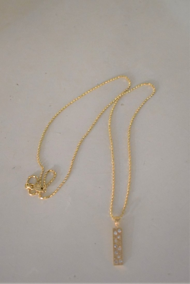 14K Yellow Gold and Diamond Necklace (1 of 4)