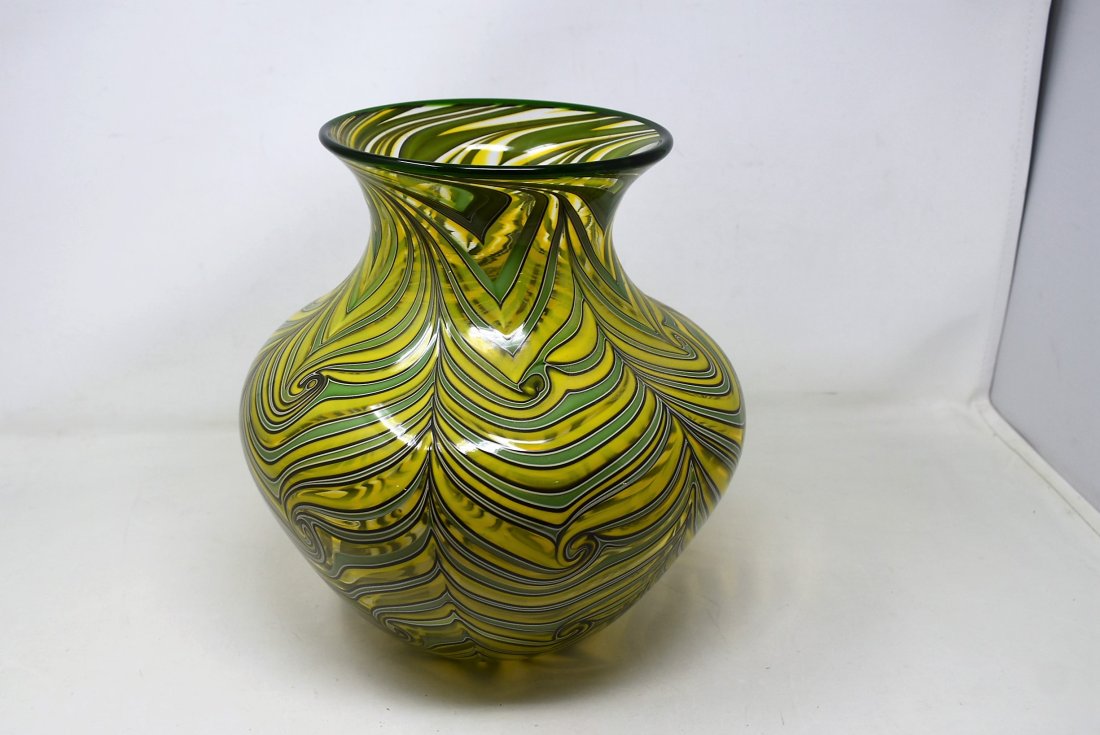 Daniel Lotton 2008 Large Art Glass Vase (1 of 5)