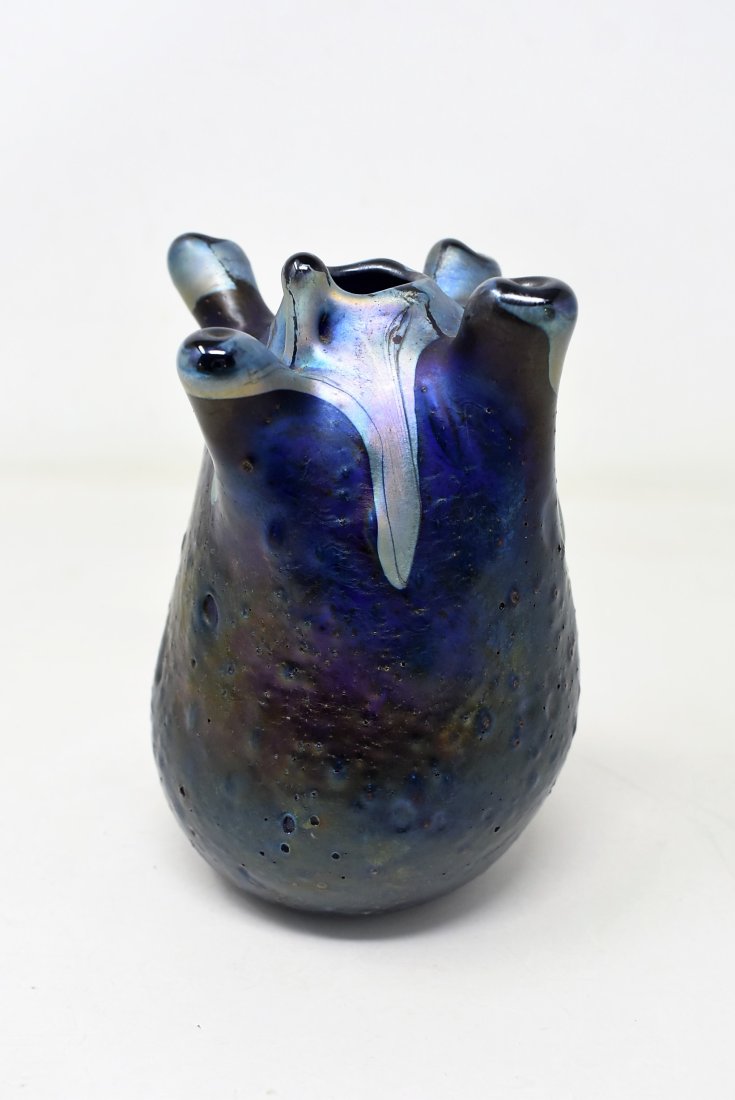 Early 1976 Charles Lotton Abstract Art Glass Vase (1 of 5)