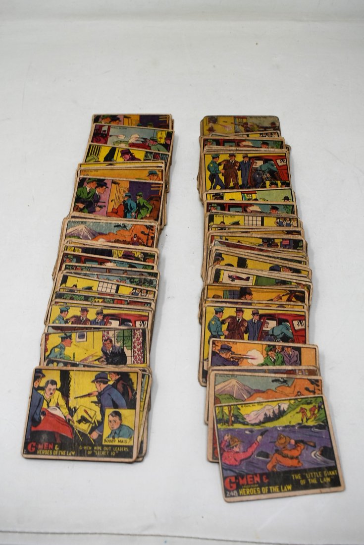 Large Lot of Vintage 1930s G-Men Cards Gum Inc (1 of 3)