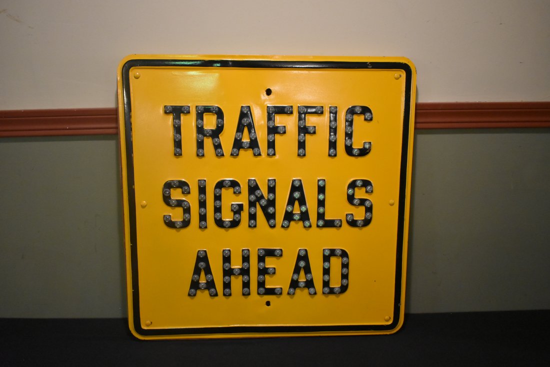 Restored Vintage Glass Cat Eye Road Sign (1 of 4)