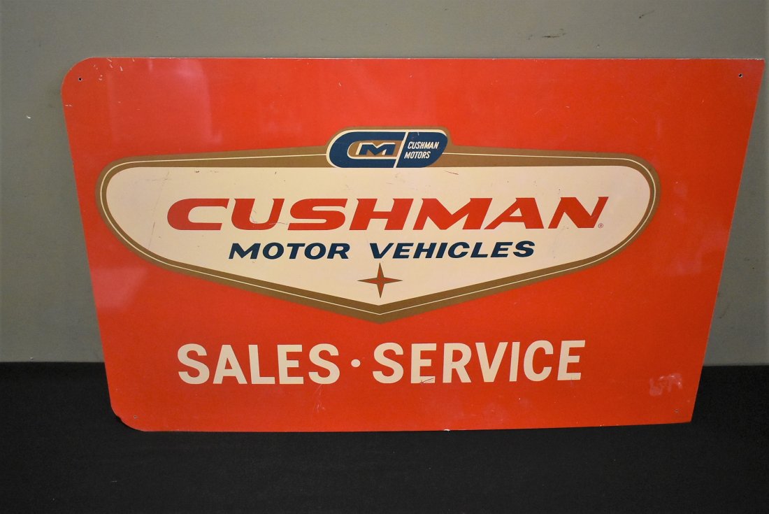 Cushman Motor Vehicles Dealer Metal Sign 2-Sided (1 of 2)