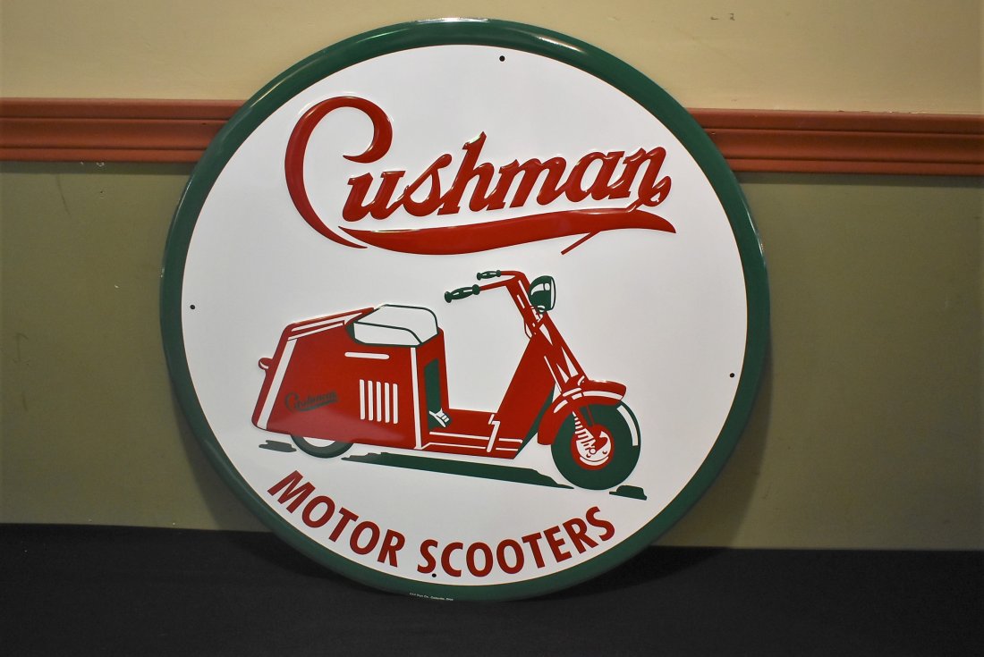 Modern Cushman Motor Scooters 23" Metal Sign (1 of 3)