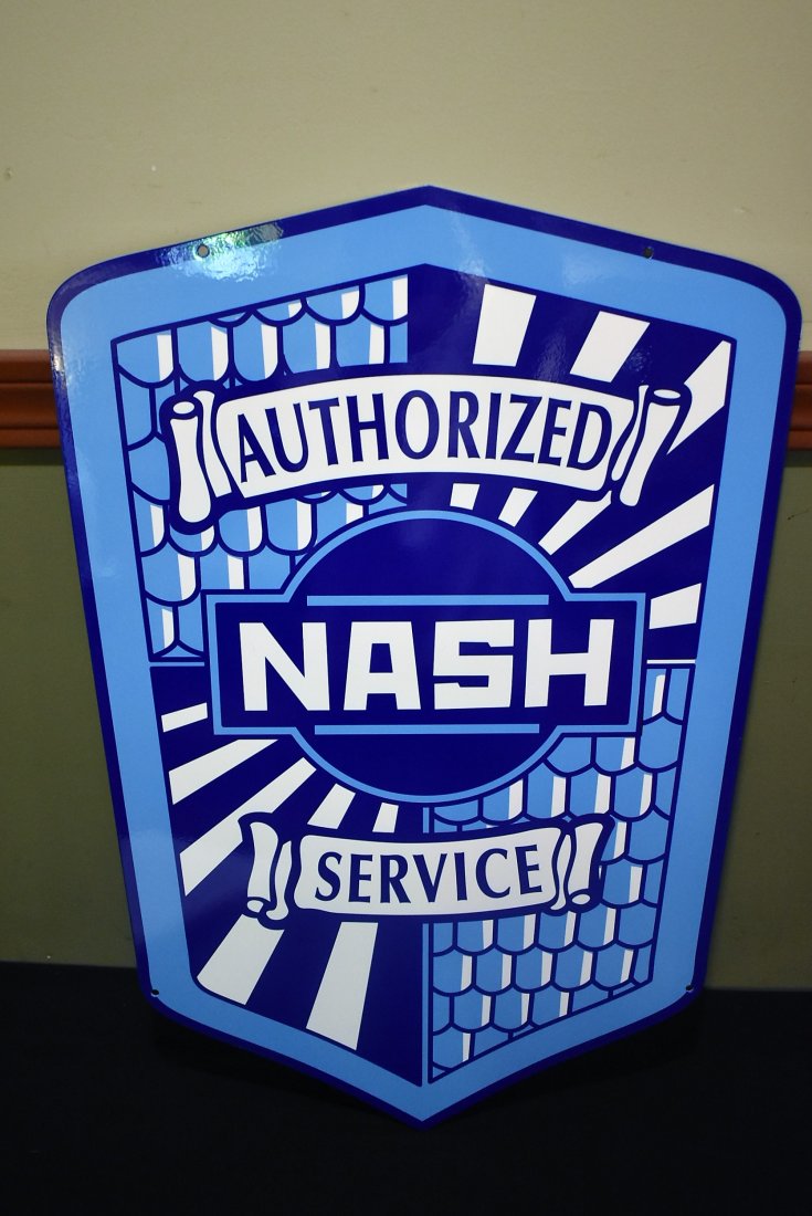 Nash Authorized Service 2-Sided Porcelain Sign Modern (1 of 2)