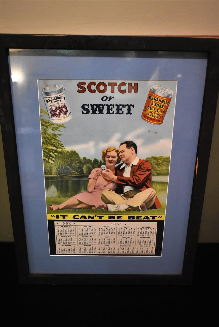 1951 W.E. Garrett Tobacco Advertising Calendar (1 of 2)