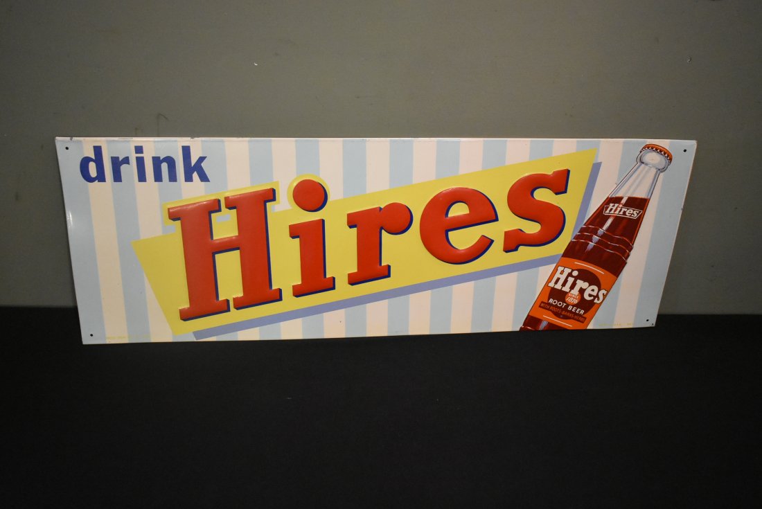 Original Hires Root Beer Embossed Metal Sign (1 of 5)