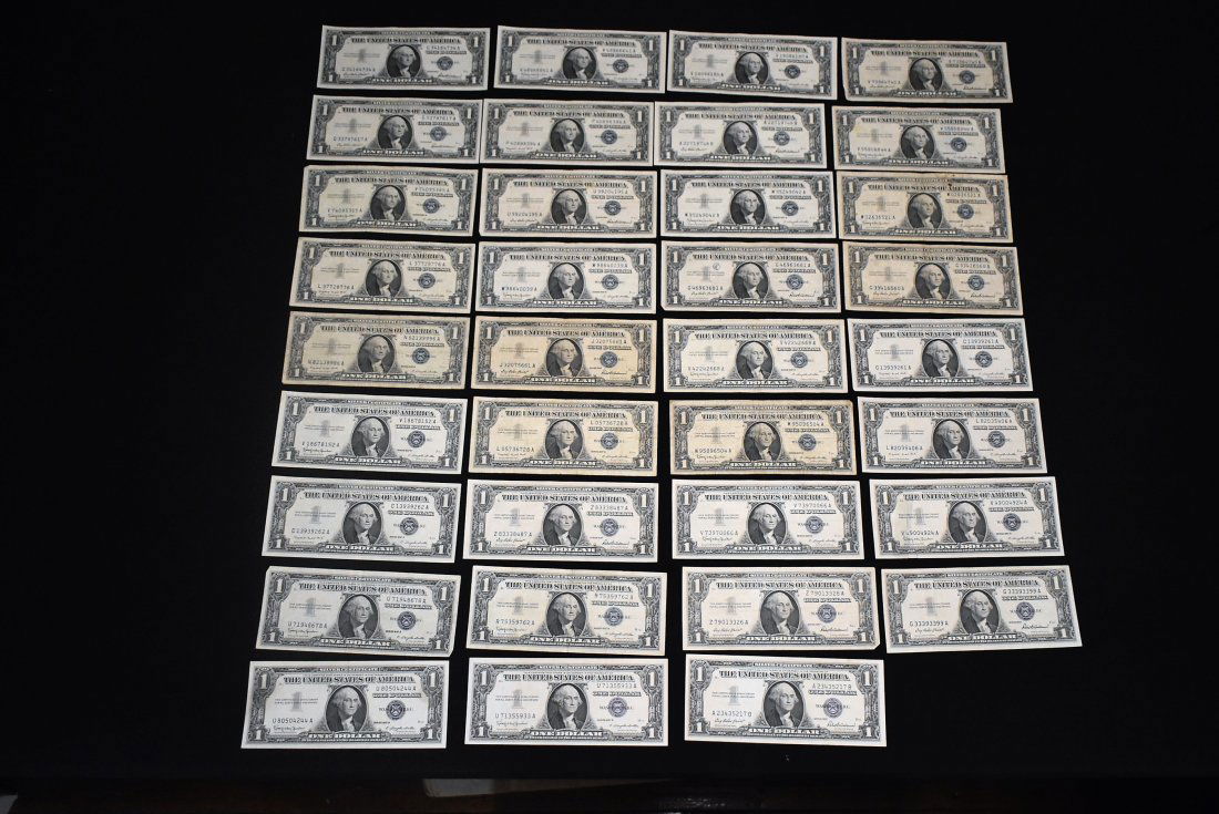 Lot of 35 $1 Silver Certificates (1 of 4)
