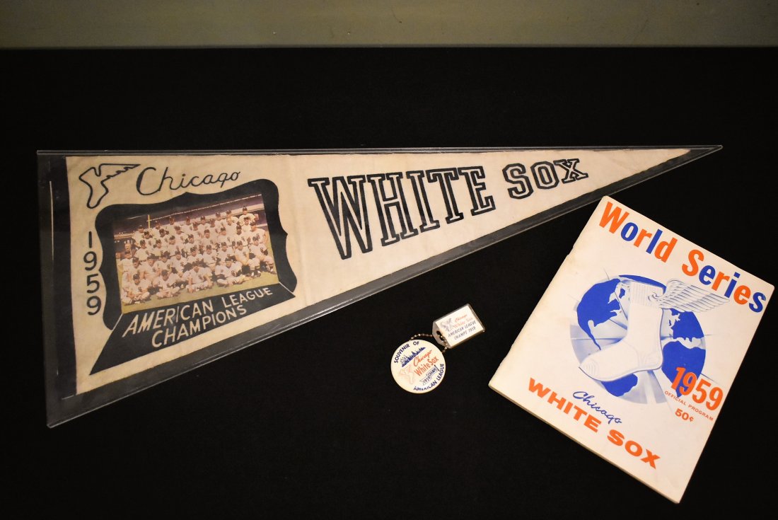 Lot of 1959 Chicago White Sox World Series Items Program, Pennant (1 of 4)