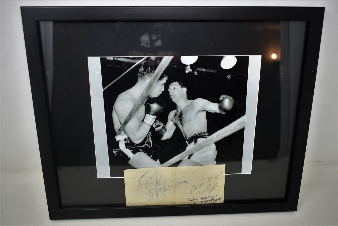 Rocky Marciano Photo and Autograph Cut Signature (1 of 3)