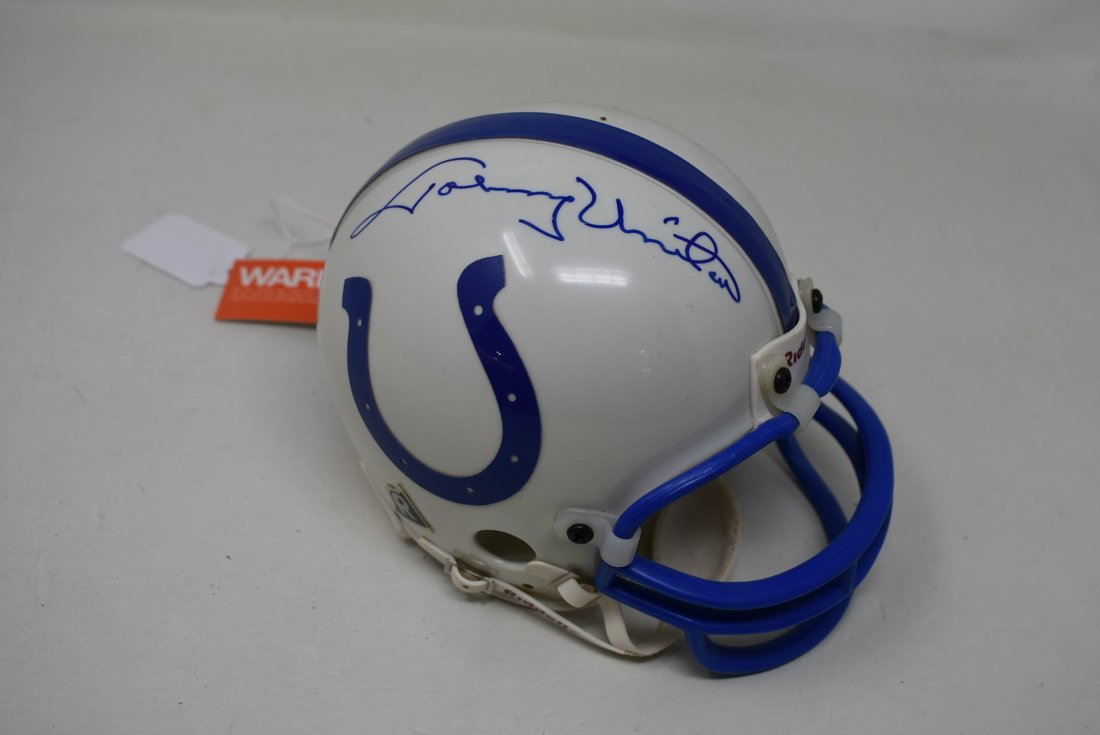 Colts Johnny Unitas Autographed Mini Helmet (1 of 4)