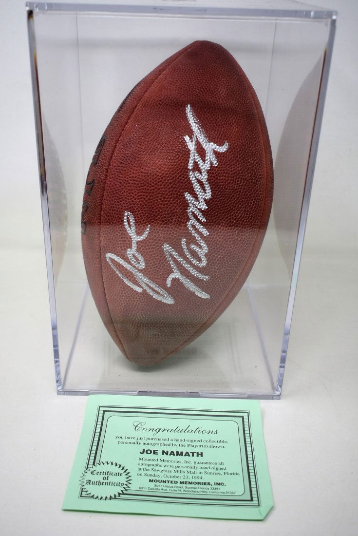 Joe Namath Autographed Football with COA (1 of 4)