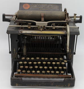 Remington Perfected Typewriter No. 2, c. 1878: Remington Perfected Typewriter No. 2, c. 1878 Serial no. 6854, early American upstroke machine, in need of cleaning. Successor to the famous Sholes & Glidden, the first successful typewriter in the wo