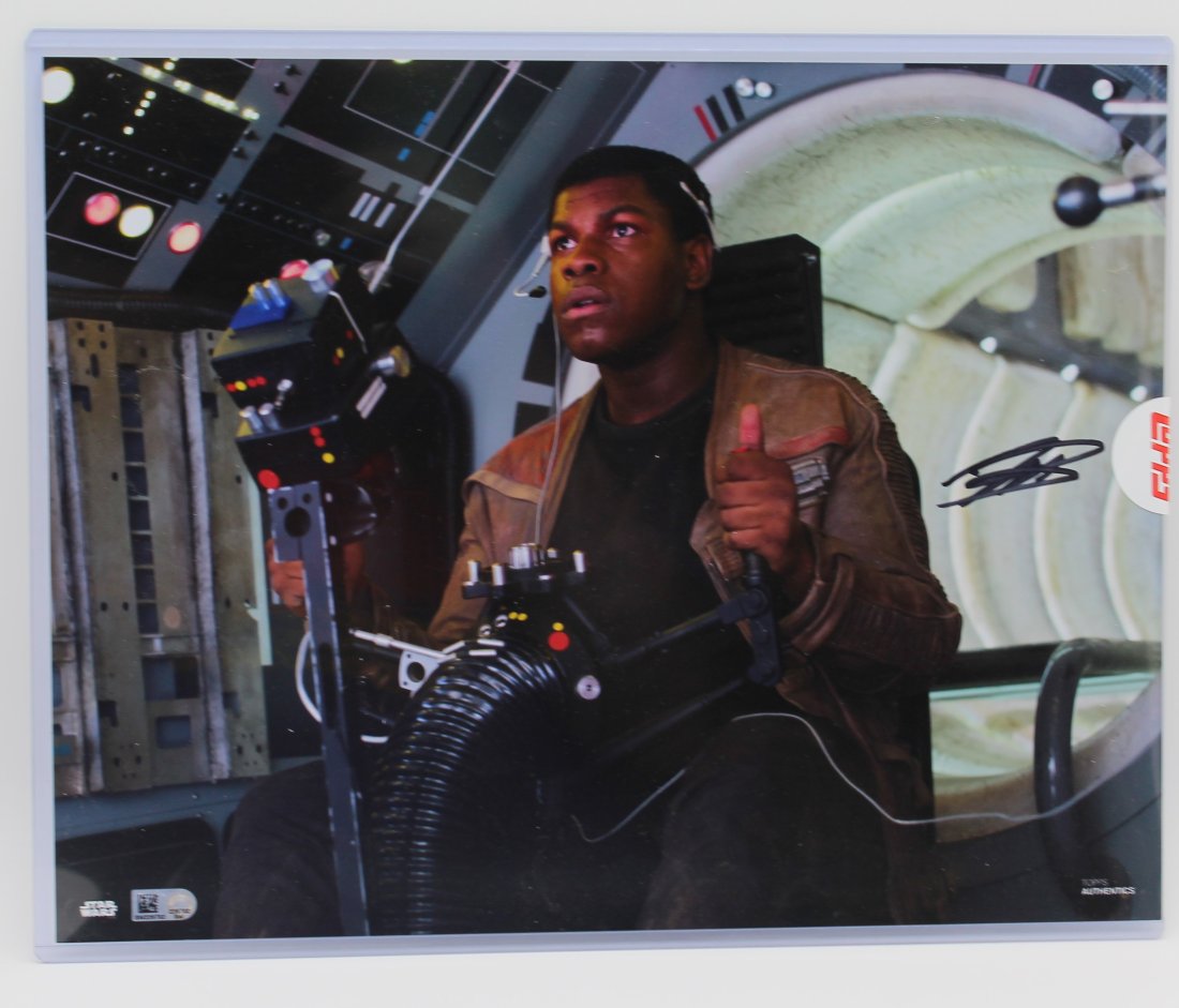 Star Wars John Boyega Finn Autographed 11x14 Photo Topps Authentic W/ COA Sticker (1 of 6)