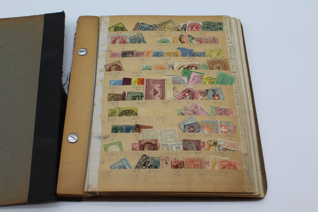 Goldmine Stamp Collection Book - Tons of Old Stamps (1 of 9)