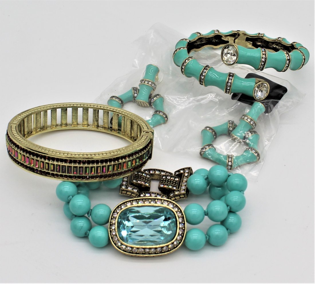 Heidi Daus Rhinestone 4 Piece Set 3 Bracelets and 1 Pair pierced earrings (1 of 9)