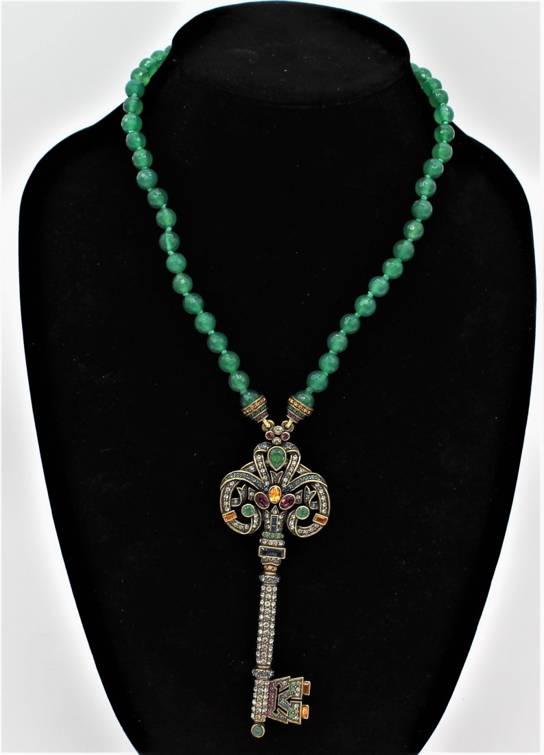 Heidi Daus Rhinestone Skeleton Key Necklace (1 of 4)