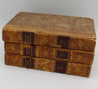 Animal Biography or Authentic Anecdotes 1805 by Rev. William Bingley 3 Volume set: Animal Biography or Authentic Anecdotes 1805 by Rev. William Bingley 3 Volume set - Condition is in overall fair shape considering they are 200+ Years old - nice wood engraving of lions is still intac