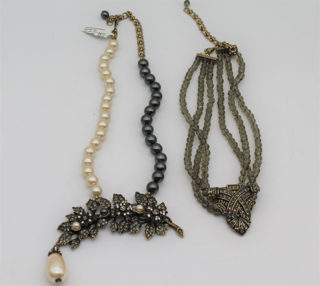 Lot of 2 Heidi Daus Rhinestone Necklaces (1 of 5)