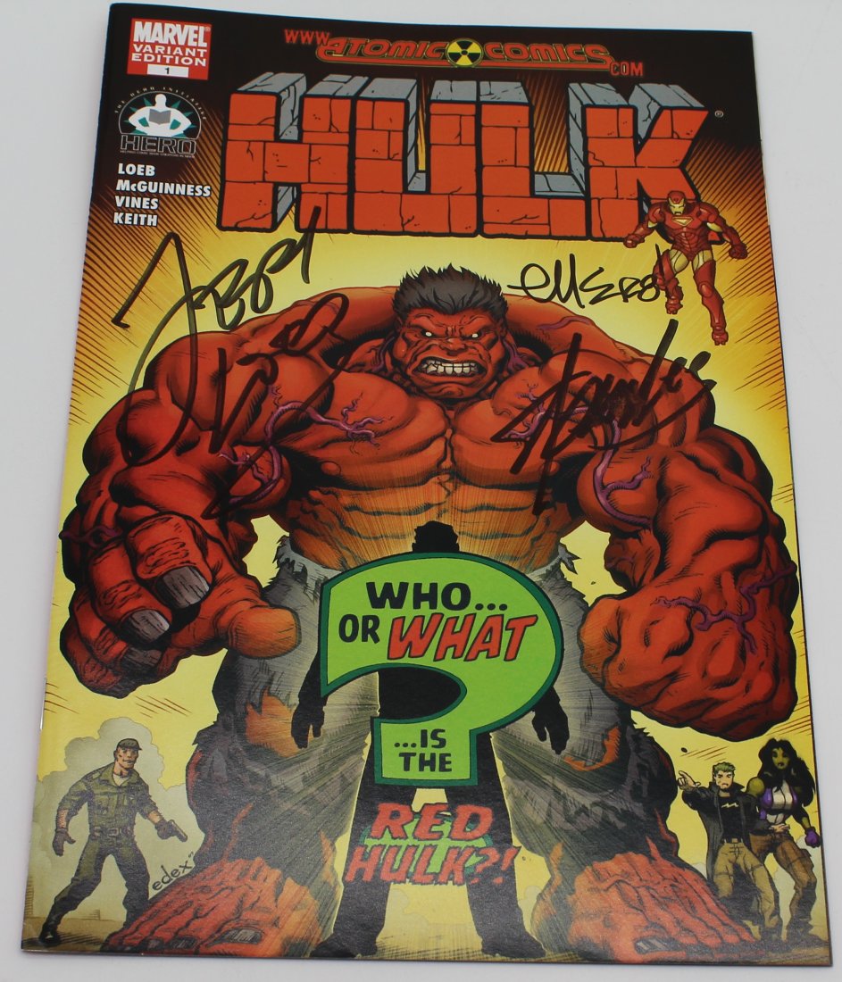 Hulk (vol. 2) #1 Atomic Comics Hero Initiative Variant Cover Autographed Signed STAN LEE (1 of 5)