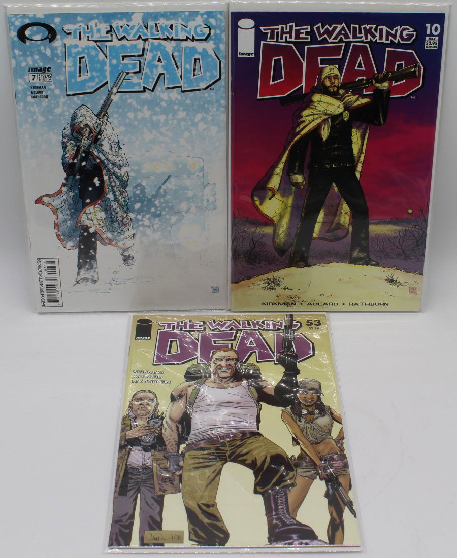 Walking Dead #7 - 1st Tyreese, #10 - 1st Hershel & Maggie & #53 - 1st Abraham (1 of 4)